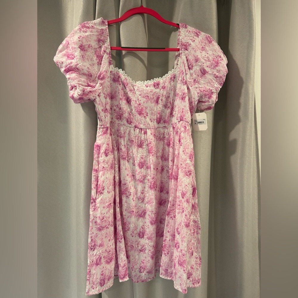 Altar'd State Pink Floral Mini Dress